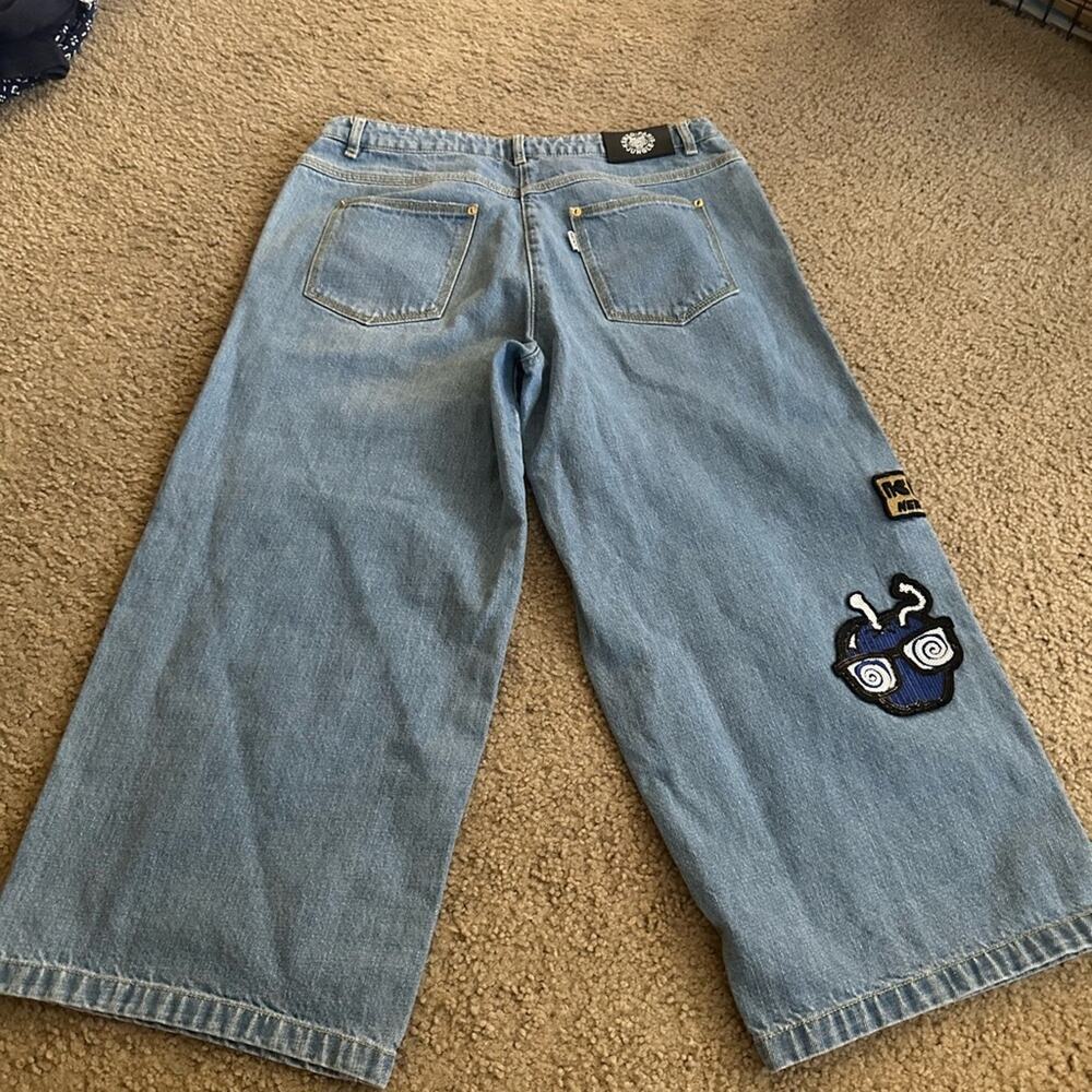 KENZO PARIS JUNGLE JEANS SIZE 38 See measurements -PATCHES UNIQUE HOT TRENDING